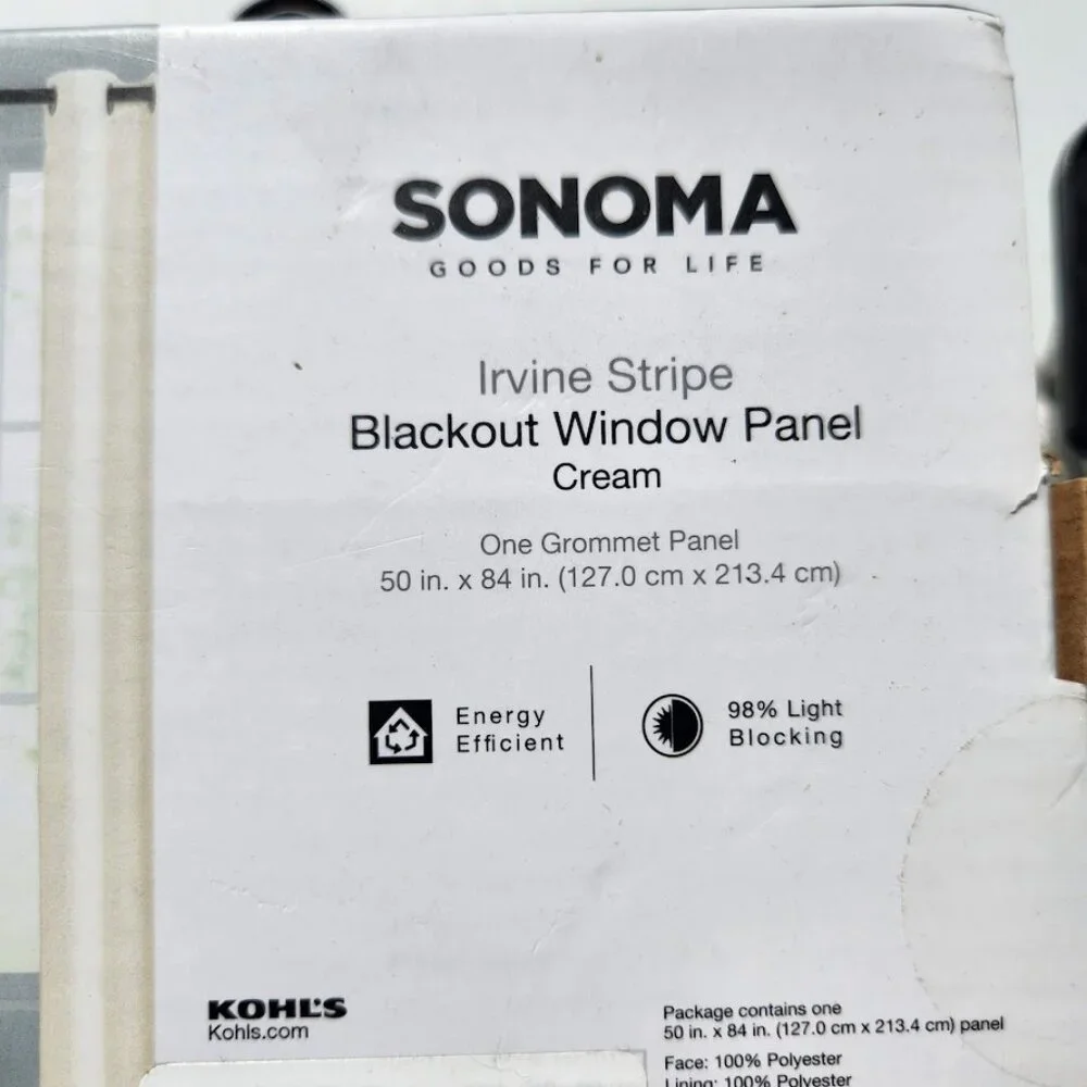 NEW Sonoma Blackout Window Curtains Panel Two Panels Grommet 50